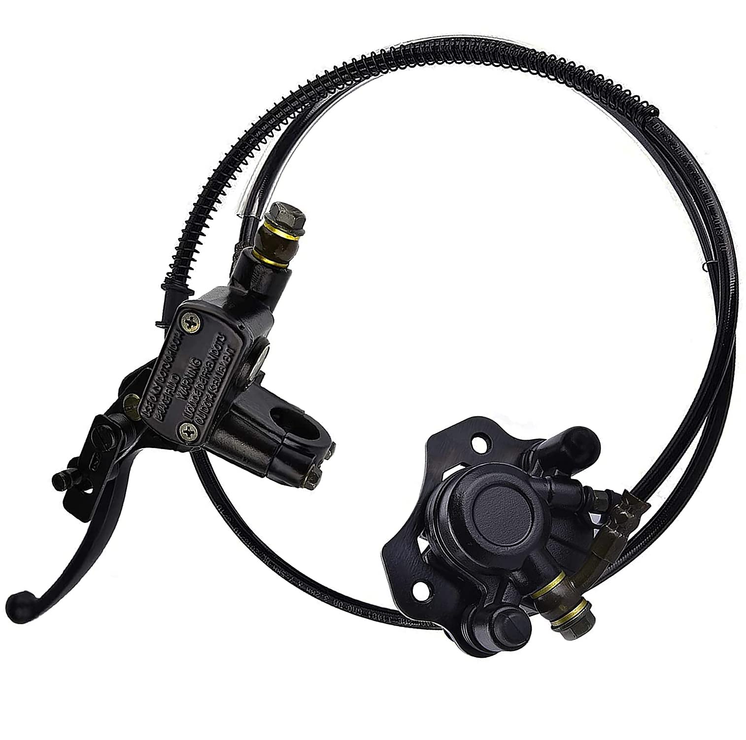 Rear Brake Master Cylinder Caliper Assembly For Atv Quad 50Cc 70Cc 90Cc 110Cc 125Cc Taotao Sunl Buyang Roketa Nst Doodlebug Rear Hand Hydraulic Disc Brake Master Cylinder Caliper